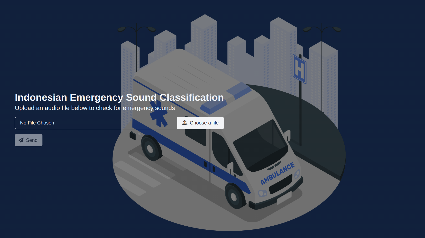 Emergency Sound Classification, A web-based application that classifies emergency sounds such as ambulance sirens using Convolutional Neural Network (CNN) models.