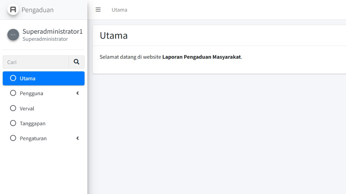 Public Complaint Report, A web based application for Competency Test (UKK) that allows people to submit reports in the form of complaints.