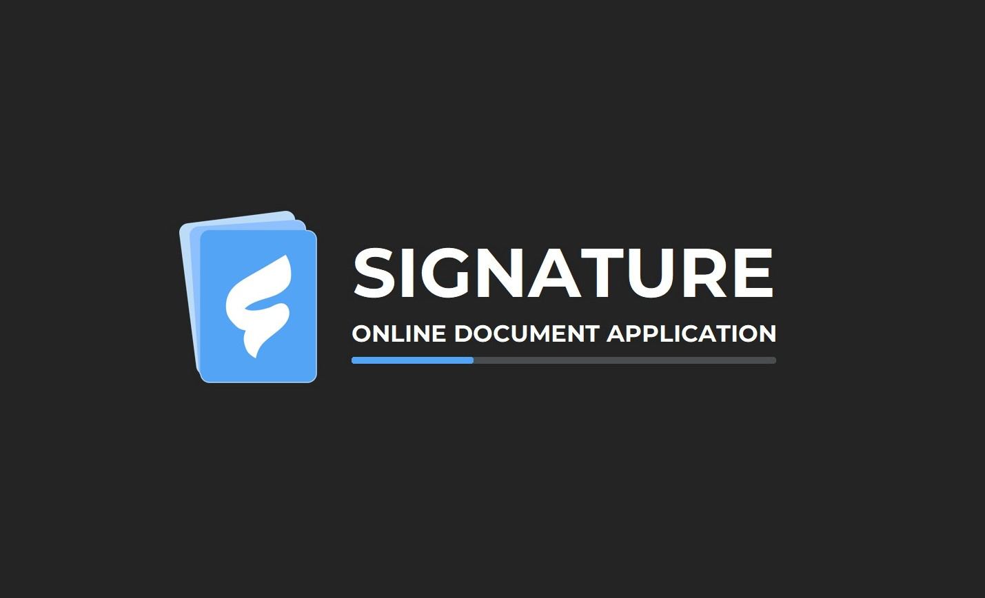 Signature,  Signature is a desktop and a semi web based application that is capable of managing multiple documents online. Starting from uploading, downloading and signing documents digitally.